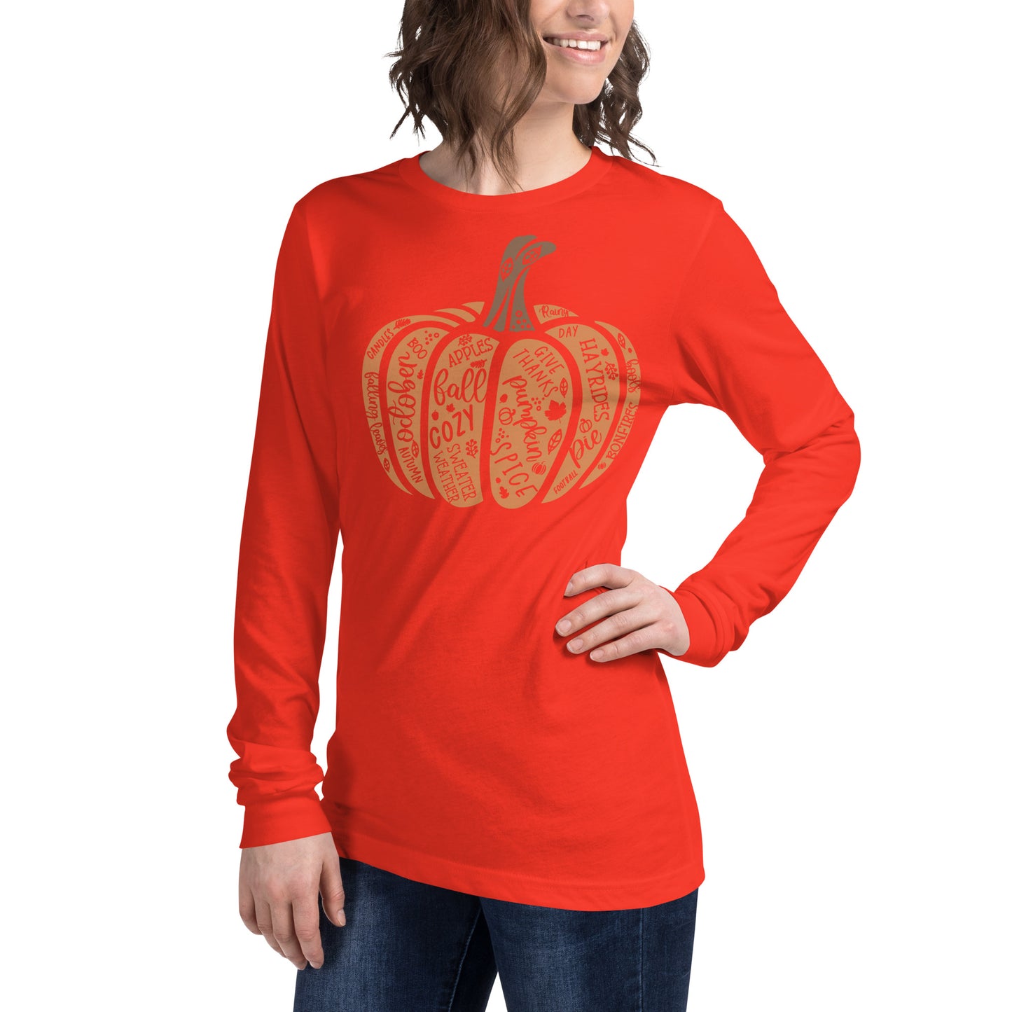 Pumpkin Fall Unisex Long Sleeve Tee