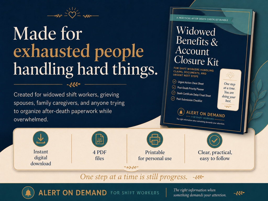 Widowed Benefits & Account Closure Kit