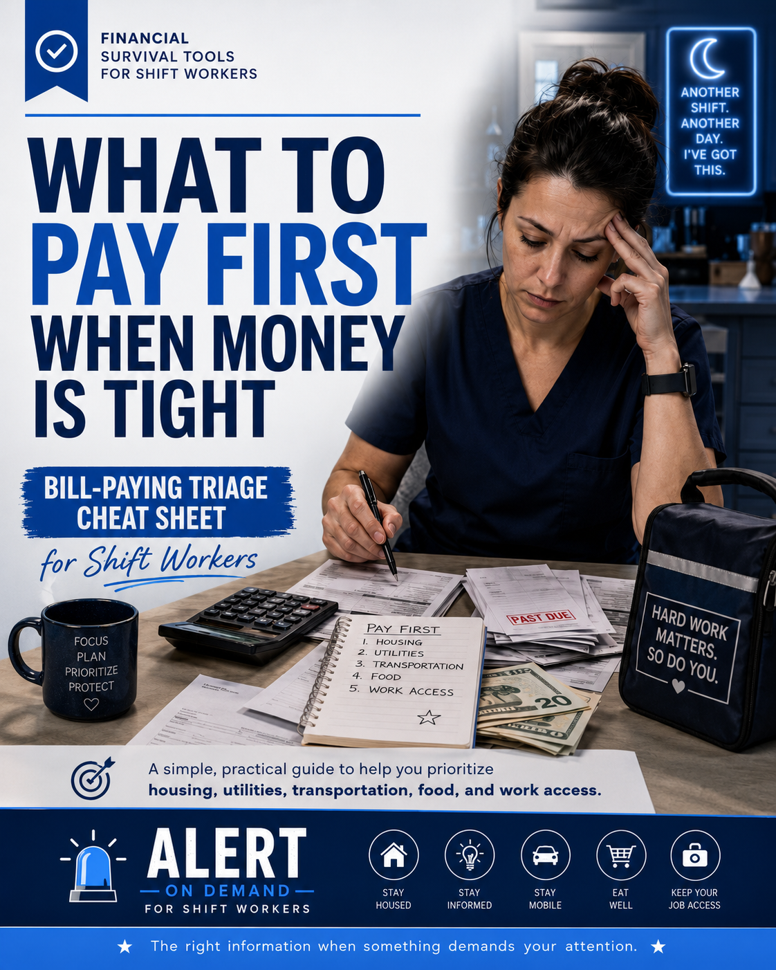 What to Pay First When Money Is Tight | Bill-Paying Triage Cheat Sheet for Shift Workers