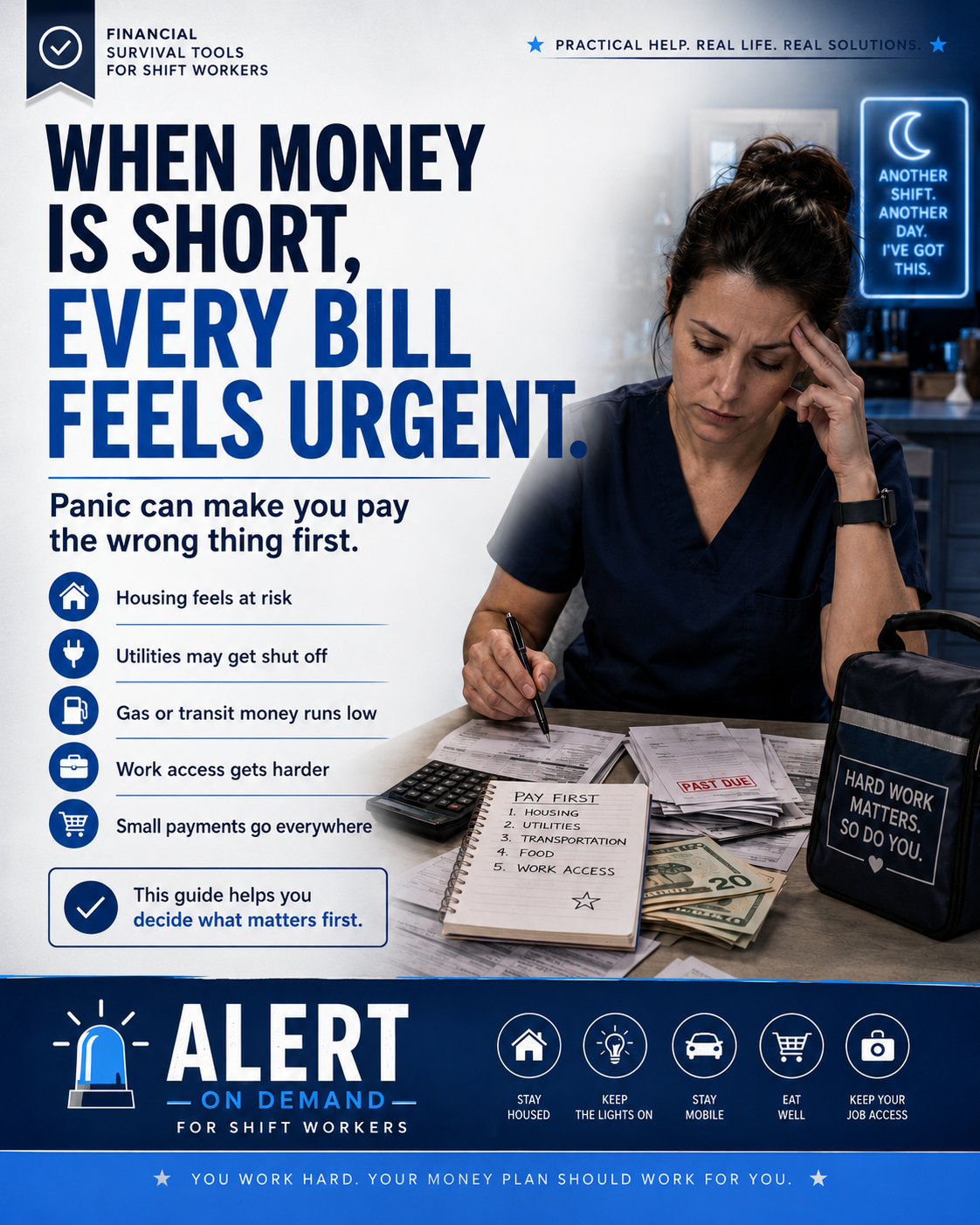 What to Pay First When Money Is Tight | Bill-Paying Triage Cheat Sheet for Shift Workers