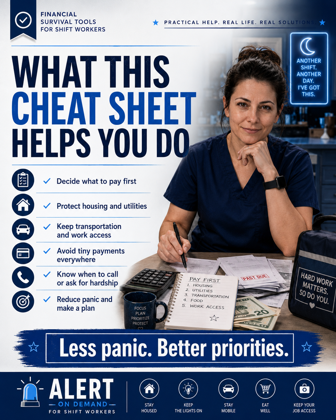 What to Pay First When Money Is Tight | Bill-Paying Triage Cheat Sheet for Shift Workers