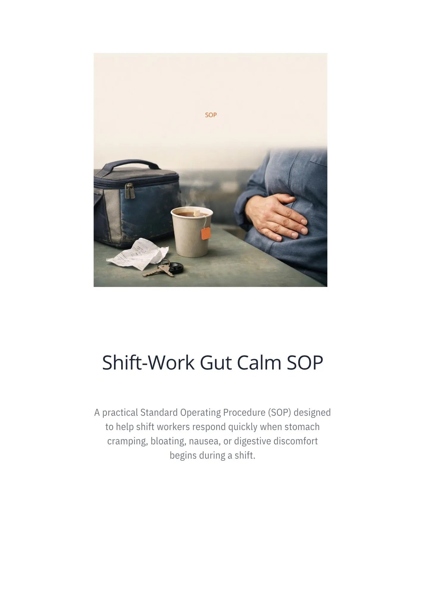 Shift-Work Gut Calm SOP | Digestive Flare-Up Response Guide for Night & Rotating Shift Workers