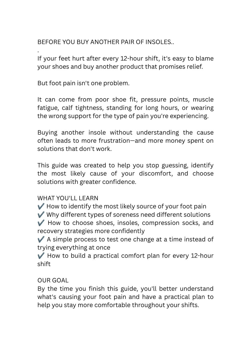 Finish Your 12-Hour Shift Without Limping | Nurse Foot Pain Relief eBook