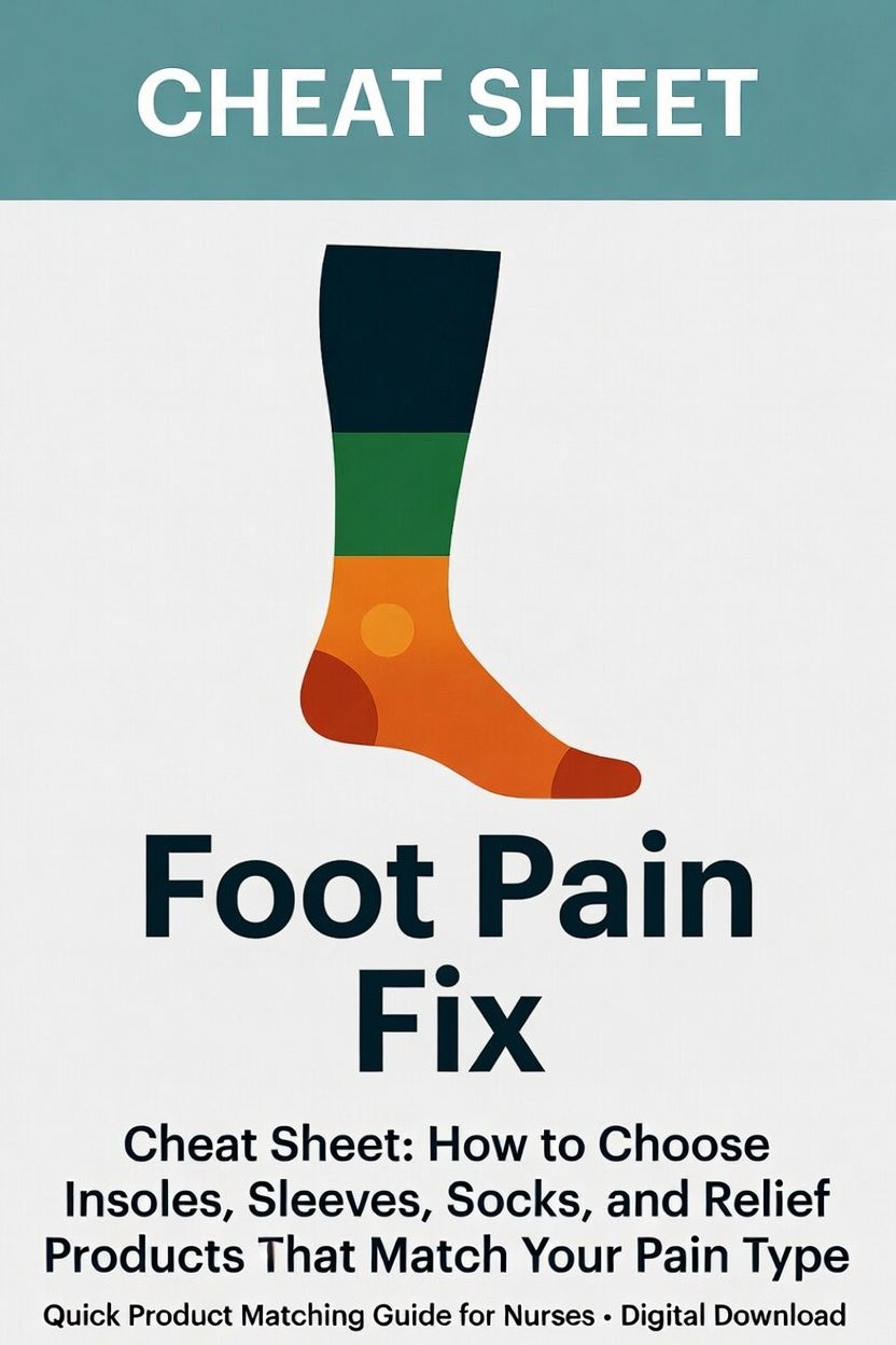 12-Hour Shift Foot Pain Fix Cheat Sheet | Nurse Insole & Foot Relief Guide PDF