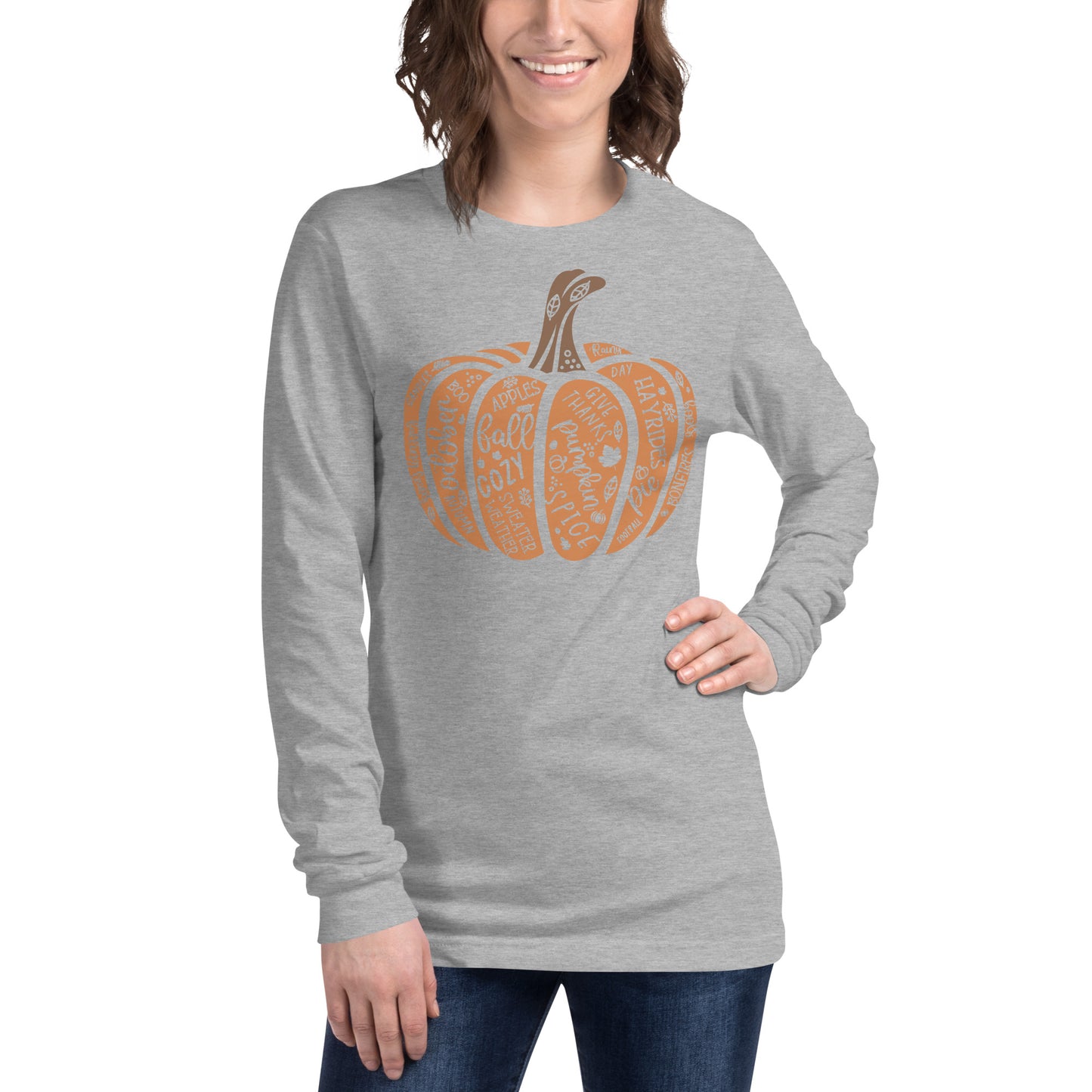 Pumpkin Fall Unisex Long Sleeve Tee