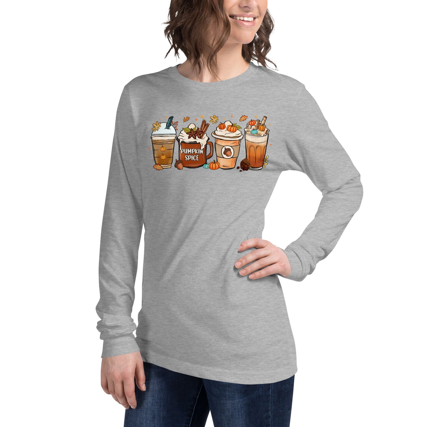 Pumpkin Latte Fall Unisex Long Sleeve Tee