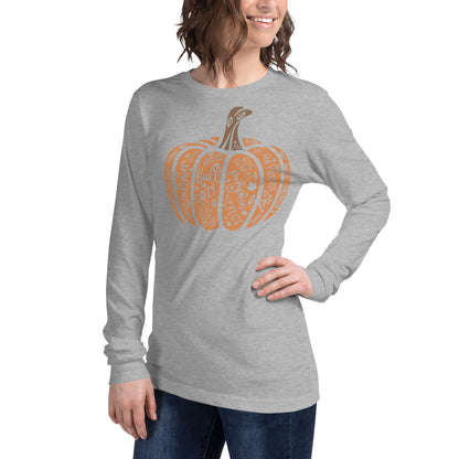 Pumpkin Fall Unisex Long Sleeve Tee