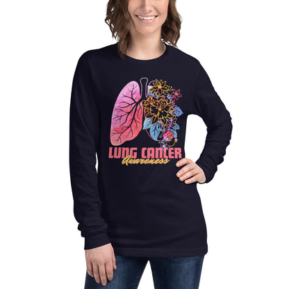 Lung Cancer Awareness Unisex Long Sleeve Tee