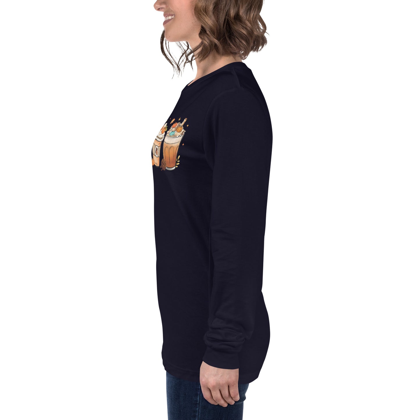 Pumpkin Latte Fall Unisex Long Sleeve Tee