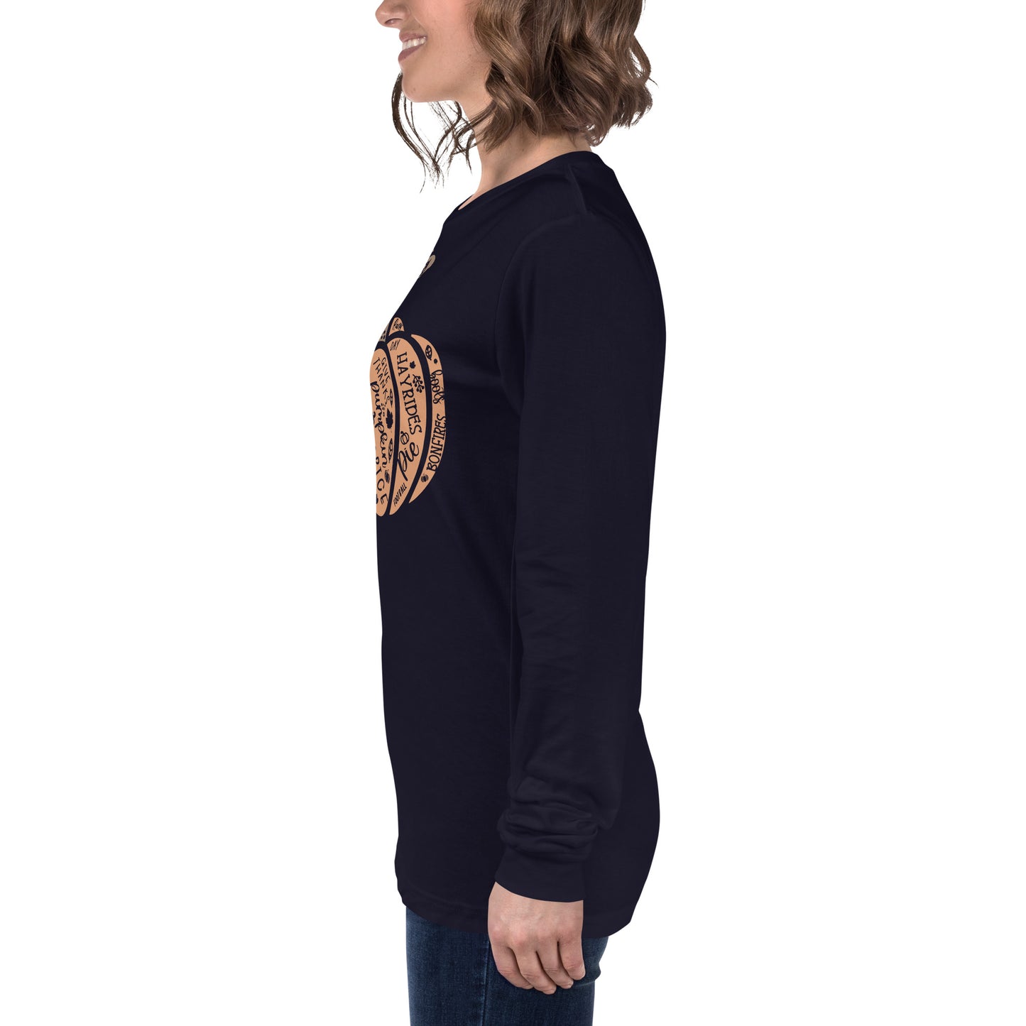 Pumpkin Fall Unisex Long Sleeve Tee