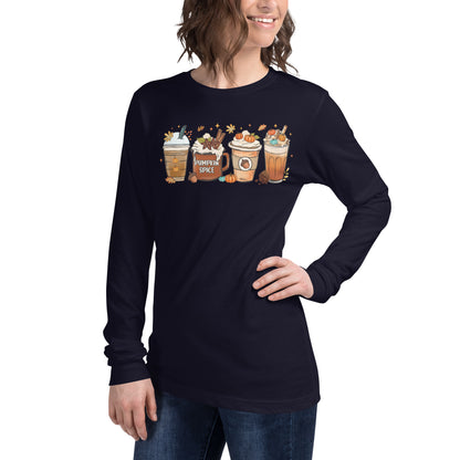 Pumpkin Latte Fall Unisex Long Sleeve Tee