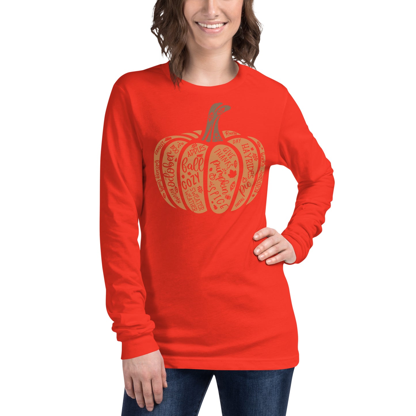 Pumpkin Fall Unisex Long Sleeve Tee