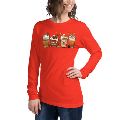 Pumpkin Latte Fall Unisex Long Sleeve Tee