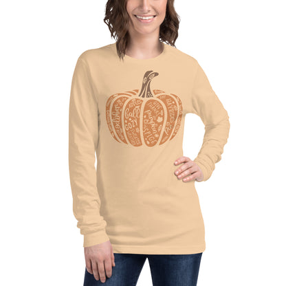 Pumpkin Fall Unisex Long Sleeve Tee