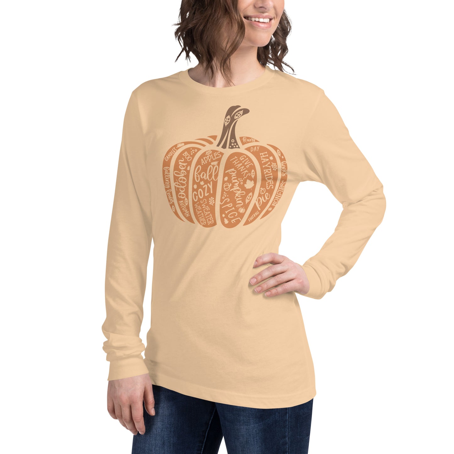 Pumpkin Fall Unisex Long Sleeve Tee