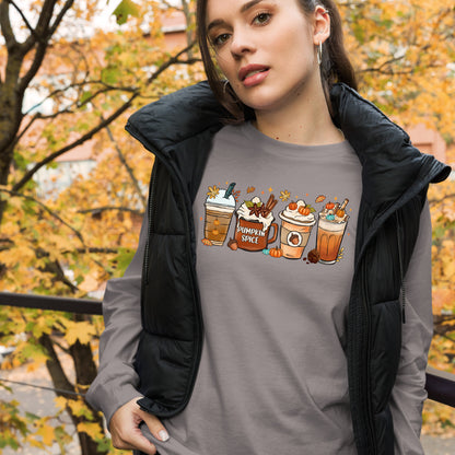 Pumpkin Latte Fall Unisex Long Sleeve Tee