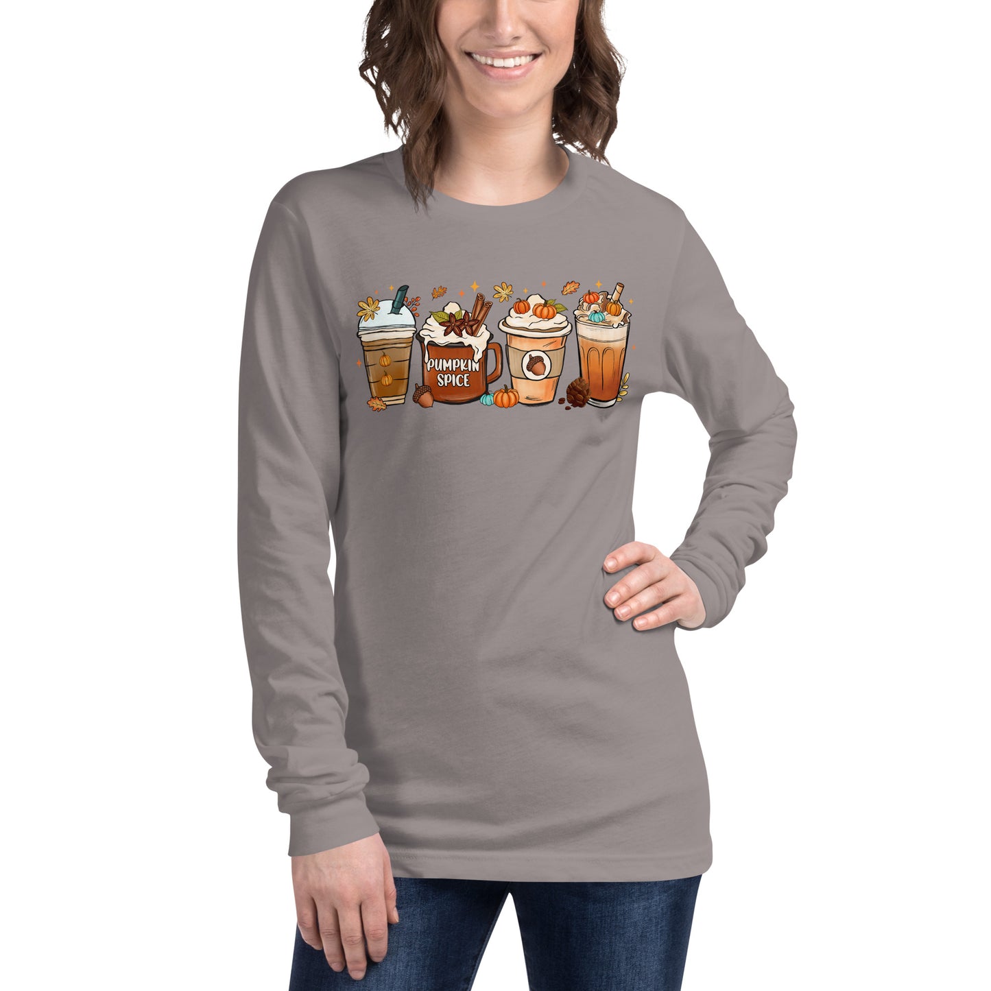 Pumpkin Latte Fall Unisex Long Sleeve Tee