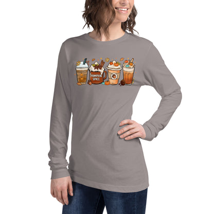 Pumpkin Latte Fall Unisex Long Sleeve Tee