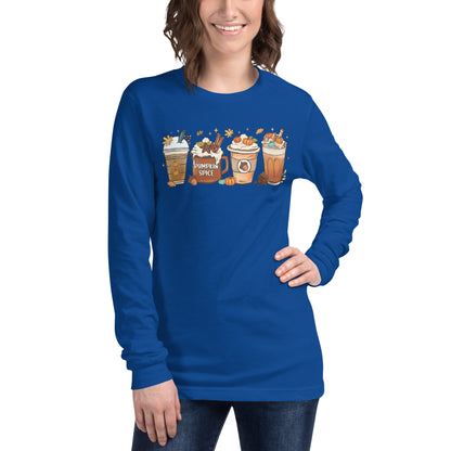 Pumpkin Latte Fall Unisex Long Sleeve Tee