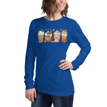 Pumpkin Latte Fall Unisex Long Sleeve Tee