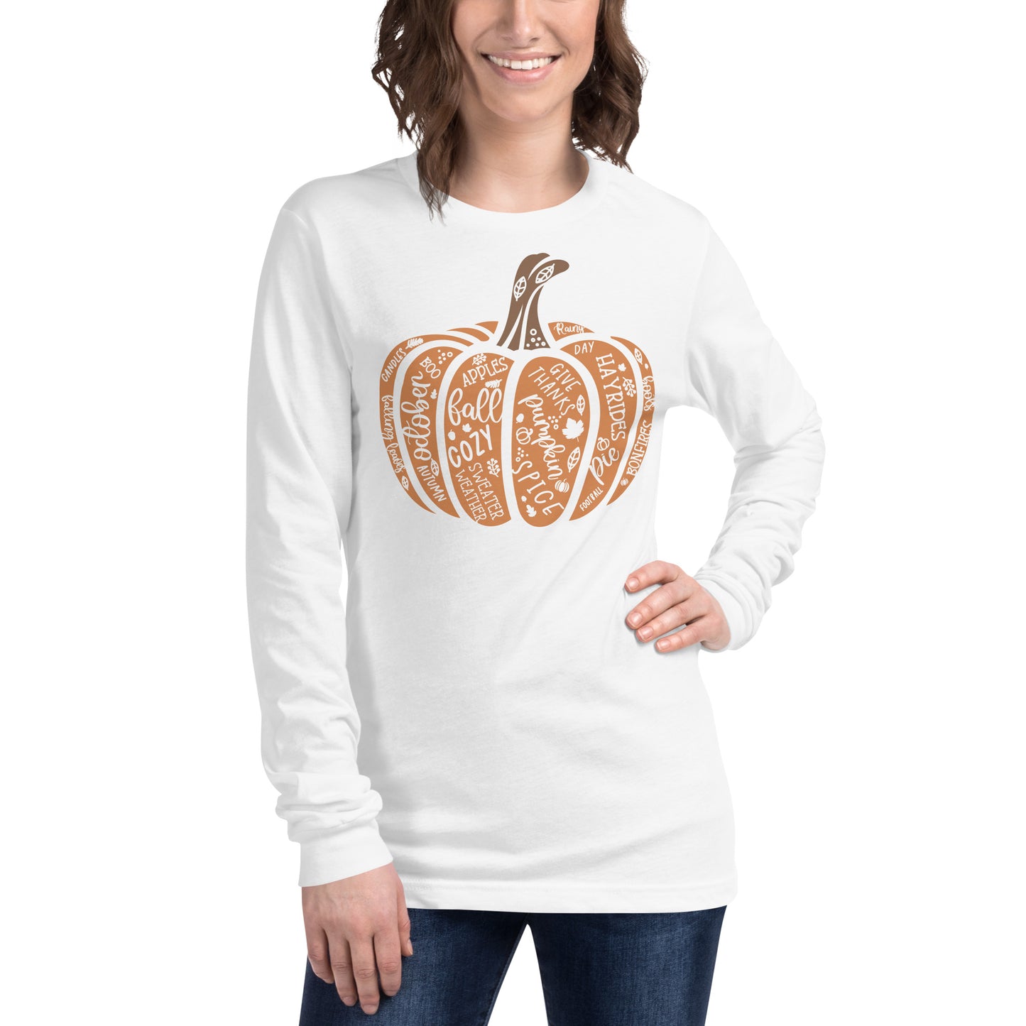 Pumpkin Fall Unisex Long Sleeve Tee