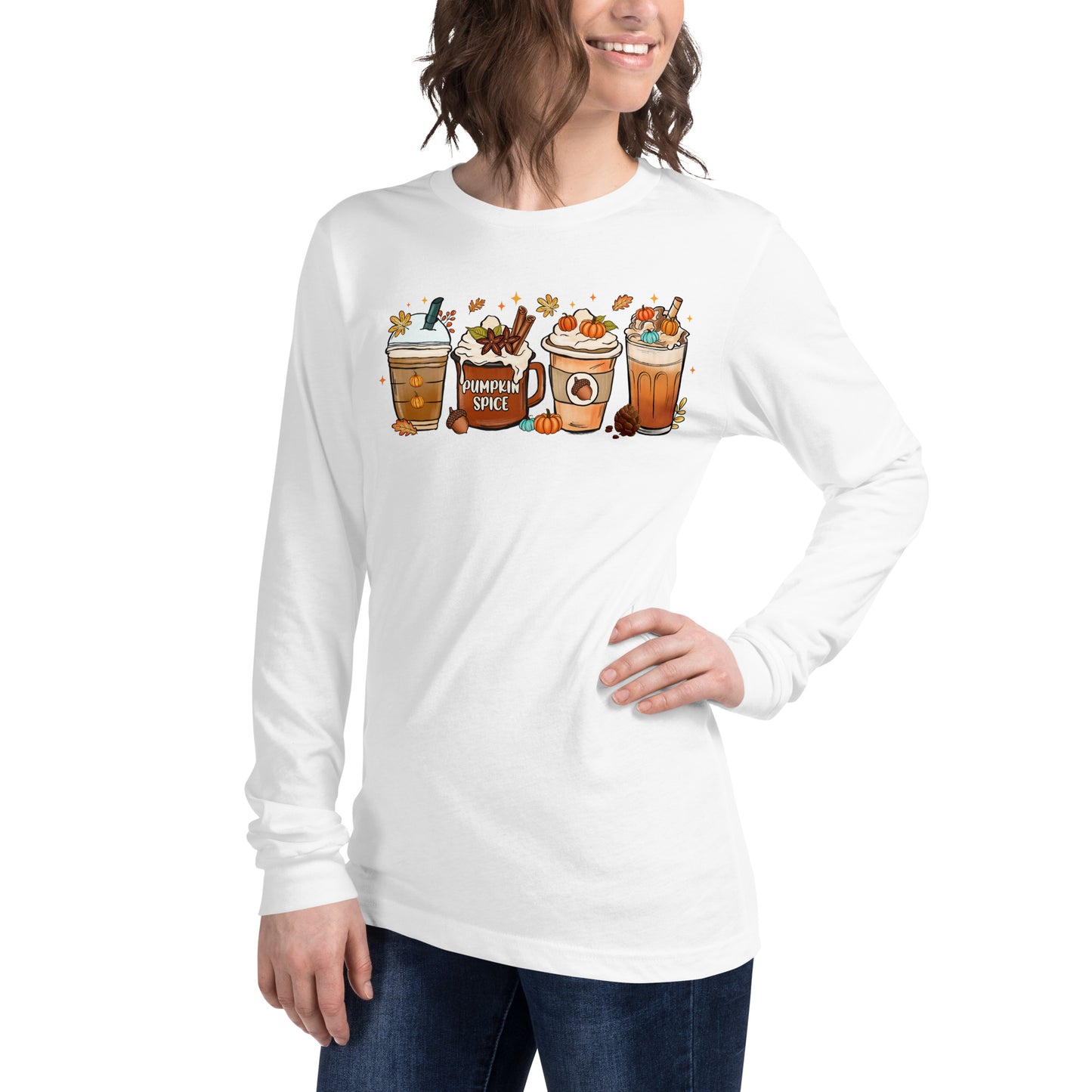 Pumpkin Latte Fall Unisex Long Sleeve Tee