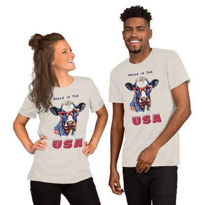 Made in the USA Cow Graphic Tee