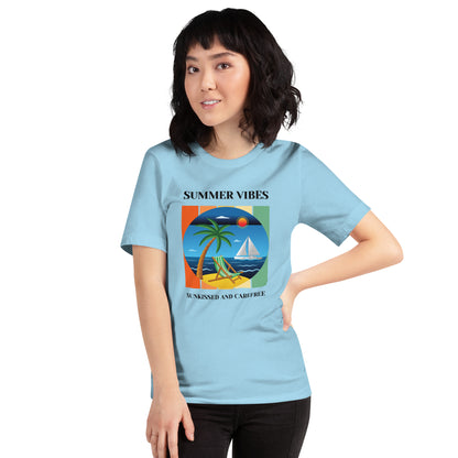 Summer Vibes Sun Kissed and Carefree T-Shirt