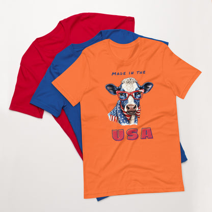 Made in the USA Cow Graphic Tee