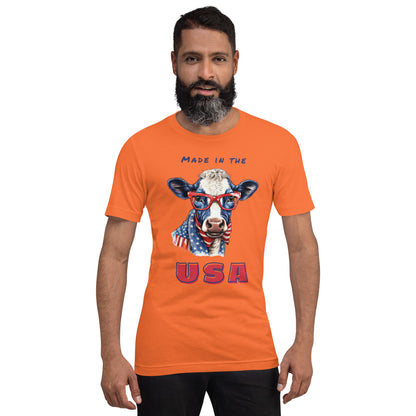 Made in the USA Cow Graphic Tee