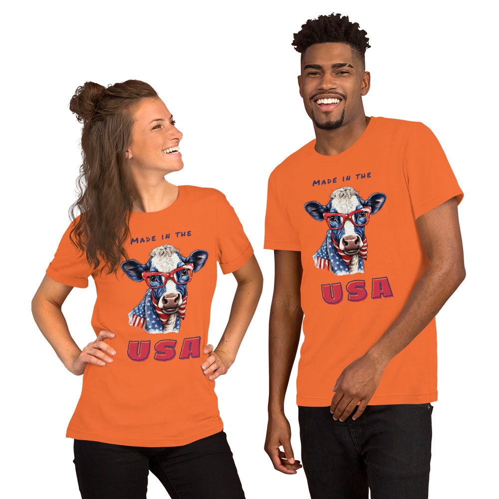 Made in the USA Cow Graphic Tee