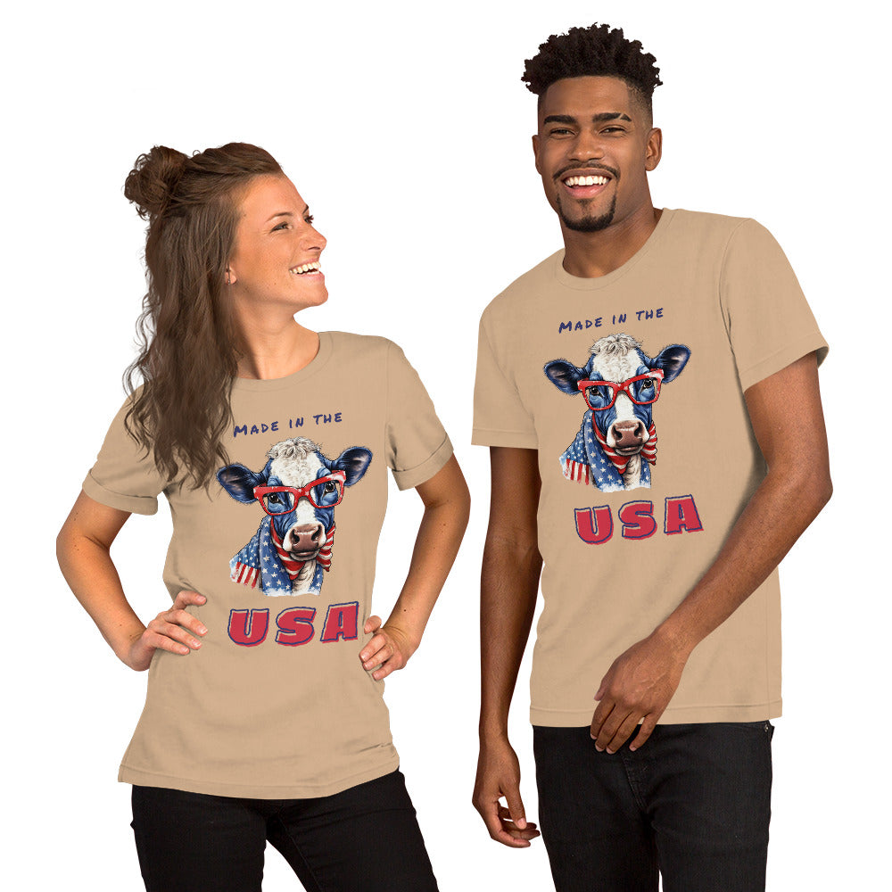 Made in the USA Cow Graphic Tee