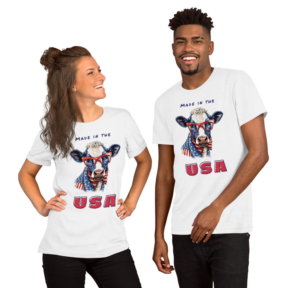 Made in the USA Cow Graphic Tee