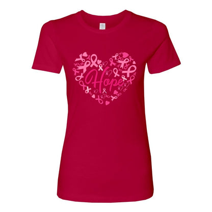 Heart Shape Hope Pink Ribbon Breast Cancer Awareness Comfort Core Spotlight