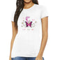 Butterfly Faith, Hope and Love Breast Cancer Women's Slim Fit Tee Shirt Comfort Core Spotlight